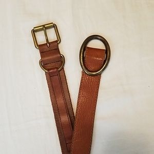 Lot of 2 Genuine Leather Belts